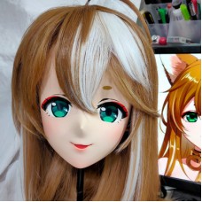 (GLA051)Customize Character'! Female/Girl Resin Full/Half Head With Lock Anime Cosplay Japanese Animego Kigurumi Mask